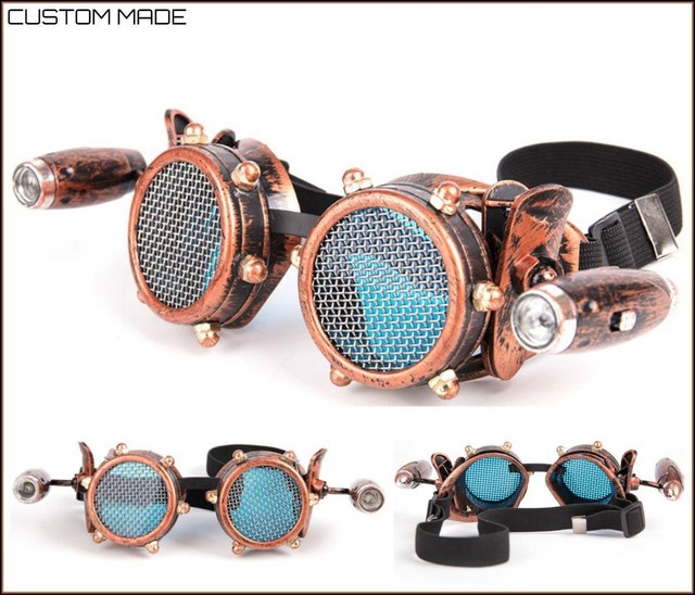 Vintage Steampunk Cyber Punk Gothic Mad Max Goggles Glasses Costume