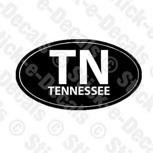 TENNESSEE STATE OVAL EST 1796 TN State Oval Vinyl Decal 2 Styles - Picture 4 of 5