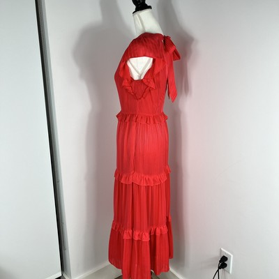 Baker red ruffle dress outlet