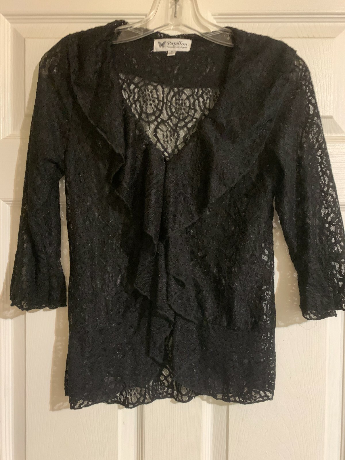 Black Sheer Shirt Gem