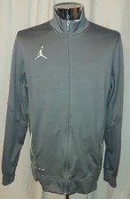 Jordan Jumpman Grey Dri-Fit Performance Zippered Jacket Sz Med