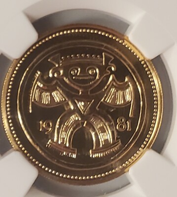 PANAMA 1981 GOLD 100-Balboa CEREMONIAL MASK NGC MS 69 DPL | eBay