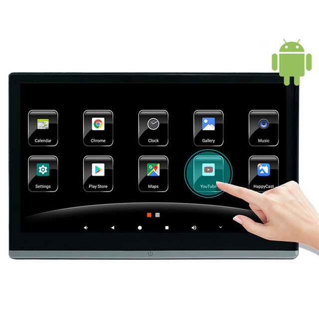 Dual HDMI Car Rear Headrest Monitor Bluetooth Player 4+64G FM USB WIFI Handsfree
