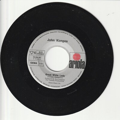 John Kongos   Great White Lady   Shamarack   Ariola 12204AT -   1972   7 -Single