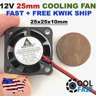 12V 25mm Mini Cooling Fan 2510 25x25x10mm 2-pin DC Small Micro Cooler C7