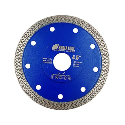 SHDIATOOL Disco da taglio diamantato 115 mm Turbo Mesh lama diamantata (n7Z)