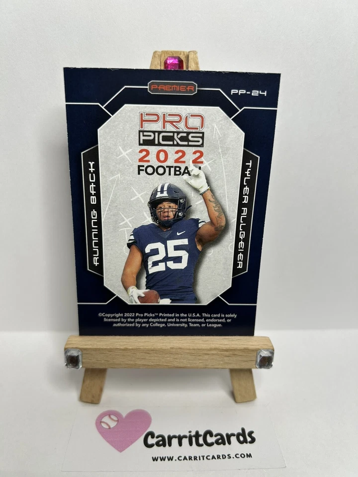 TYLER ALLGEIER 2022 Pro Picks Football #PP-24 Atlanta Falcons Rookie - Image 4 of 4