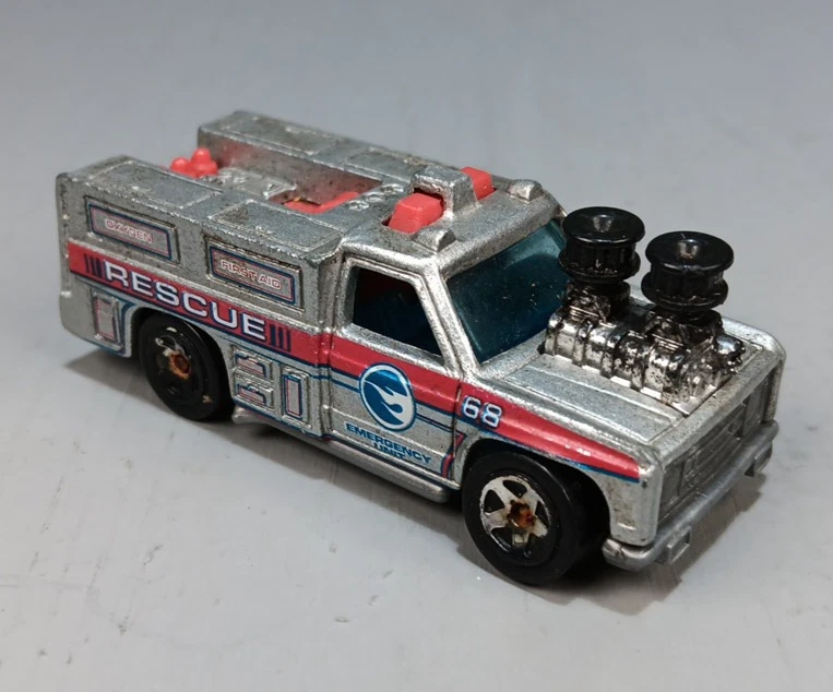 Unidad de emergencia Hot Wheels Silver Rescate Tailandia Mattel 1974 Foto 2 de 4