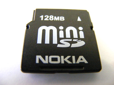 128MB Mini SD Card ( 128 MB MiniSD Karte ) NOKIA gebraucht