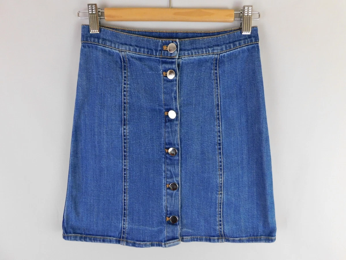 A line denim skirt 90s look cheap