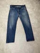 Levi s Jeans Mens 40 Orange Tab Blue Denim Cotton Straight Leg 40 X 30 Vintage