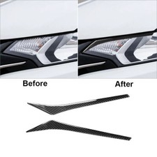 2pcs Carbon Fiber Headlight Eyebrow Cover Accessories For Honda Fit Jazz 2014-16 2pcs Carbon Fiber Headlight Eyebrow Cover Accessories For Honda Fit Jazz 2014-16