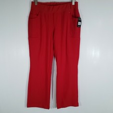 Cherokee Scrubs IFLEX Women's Mid Rise Pull on Pant. Red. Large/Regular. NWT