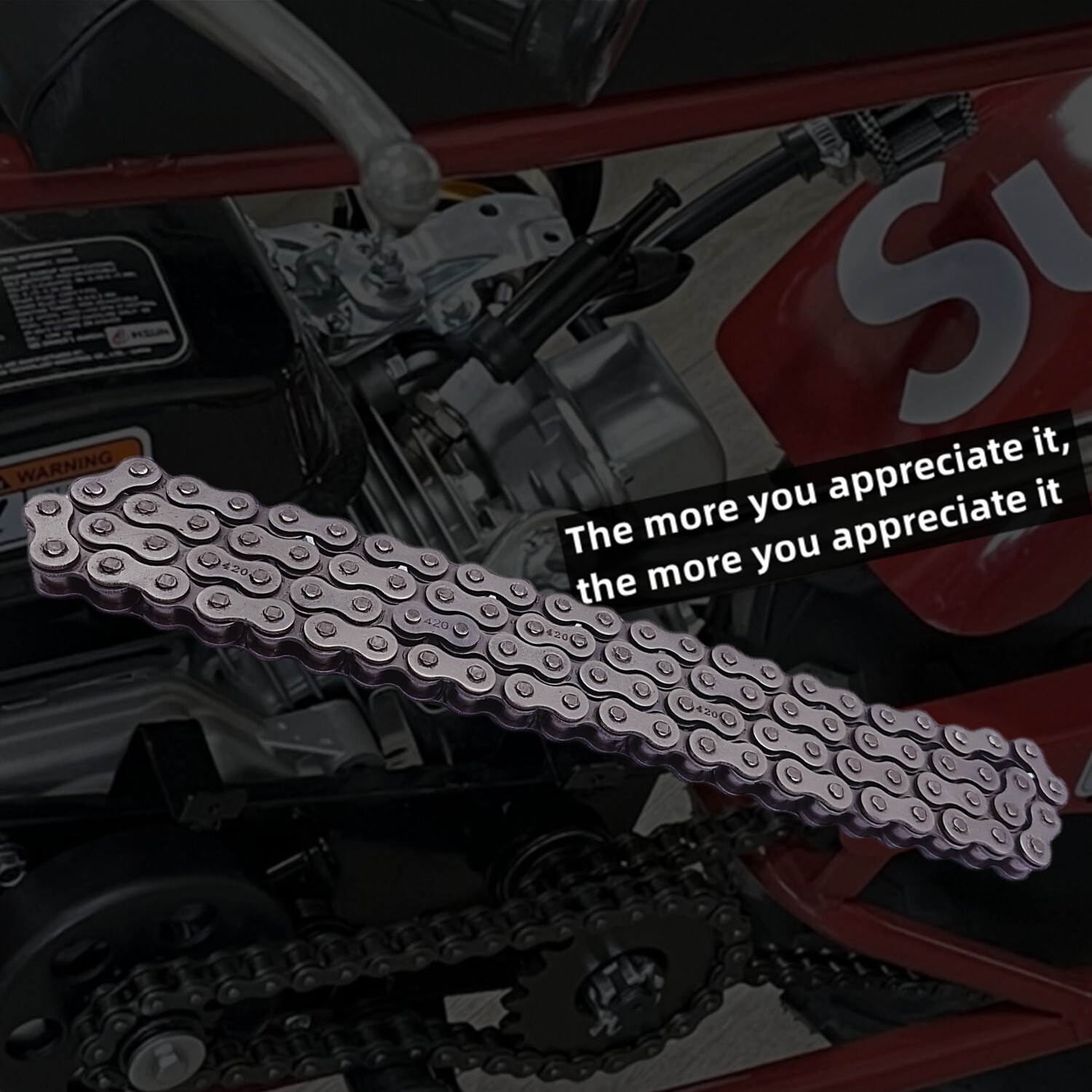 Rear Chain #420 90L for Coleman CT200U CT200U-EX BT200X 196cc Mini Bike Replacement