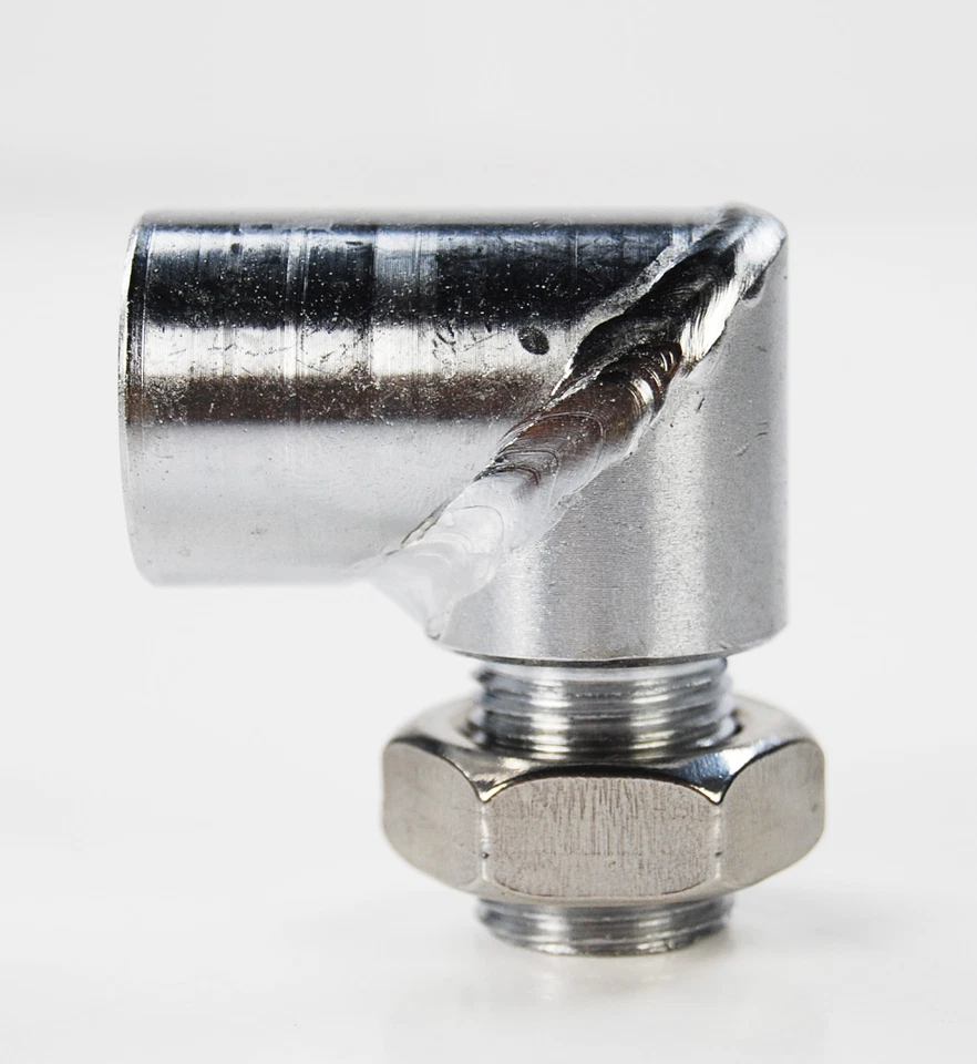 ADJUSTABLE LAMBDA O2 OXYGEN SENSOR BOSS EXTENDER SPACER M18 x1.5 90 DEGREE ** - Image 2 of 3