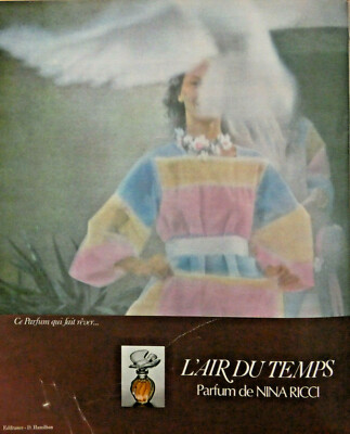 PRESSEWERBUNG 1973 - PARFUM L'AIR DU TEMPS DE NINA RICCI