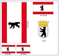 Aufkleber Set Berlin Fahne Flagge