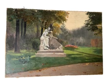 Etienne KRIER (1875-1953) Signed - Oil Canvas - Luxembourg Gardens in Paris