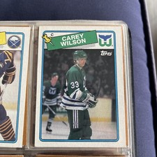 1988-89 Topps Whalers Hockey Card #75 Carey Wilson