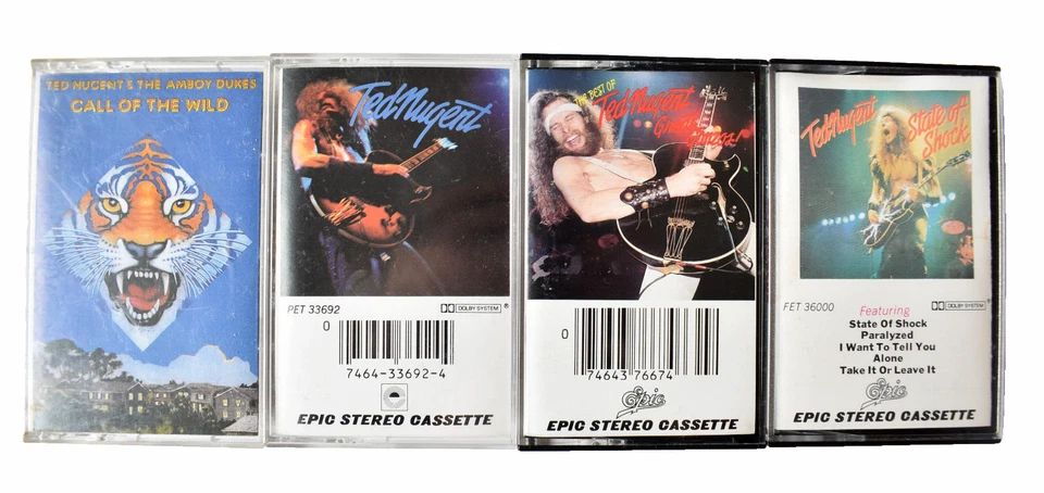 LOT OF TED NUGENT CASSETTES x4 GREAT GONZOS - CALL OF THE WILD - SELF TITLED Foto 2 de 4