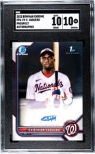 Christian Vaquero 2022 Bowman Chrome Rc Auto SGC 10/10