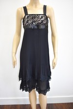 HHO21 Black Beaded Cocktail/Evening Dress Size Medium On Sale