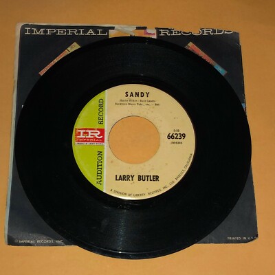 Sandy Butler Rbom Larry Butler Sandy Lonesome 45 rpm Imperial Promo Record Vinyl Country ...