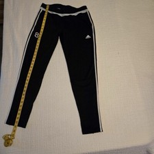 Womens Athletic Climacool Adidas black workout pants sportswear zippered ankle