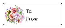 TO FROM GIFT TAGS FLORAL FLOWERS STICKERS ENVELOPE SEALS LABELS FAVORS (30)
