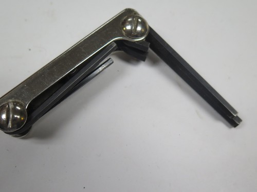 Vintage Eklind Tool FOLD-UNI-KEY Hex Allen Key Set Metric #M17 Made In USA