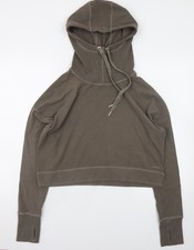 Sweaty Betty Womens Brown Drawstring Hooded Pullover Sweatshirt M