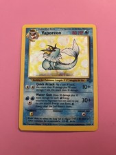 Vaporeon 80 HP Jungle Holo Rare Unlimited 12/64 Stage 1 English Pokémon hp