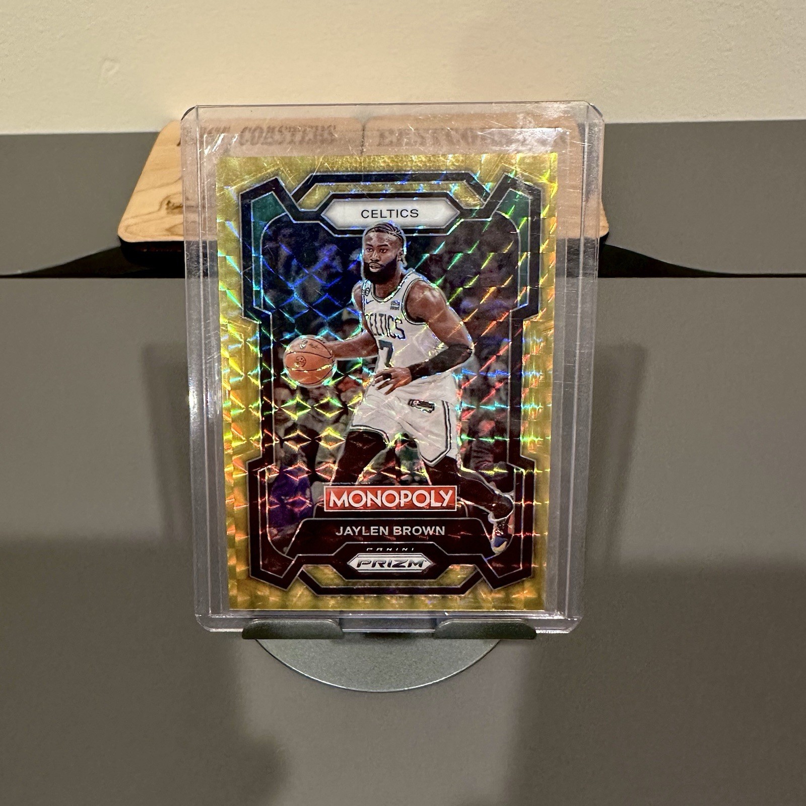 2023-24 Prizm Monopoly Jaylen Brown True Gold Checkerboard Prizm /49 SP SSP Rare