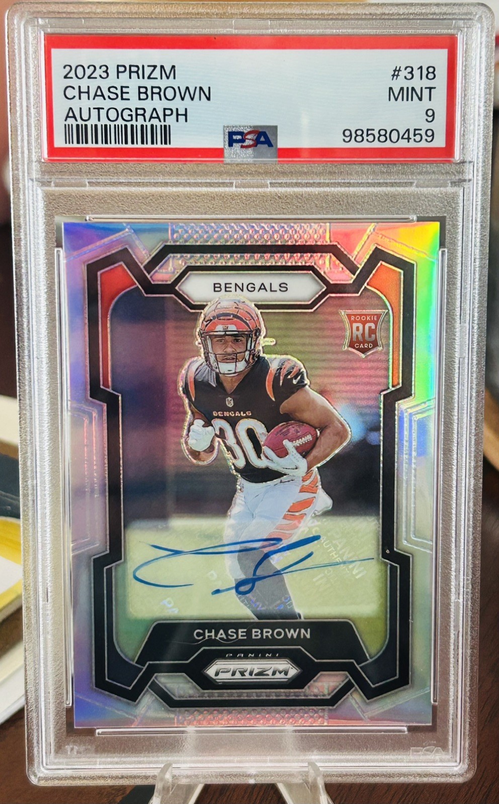 2023 Panini Prizm - Rookies Chase Brown #318 Silver Prizm Autographs (AU, RC)