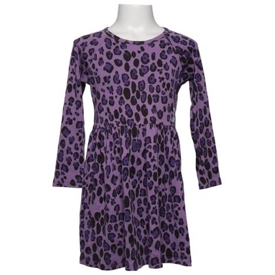Mini Rodini, Kleid, Größe: 116/122, Lila/Schwarz, Baumwolle, Leopard #P4B