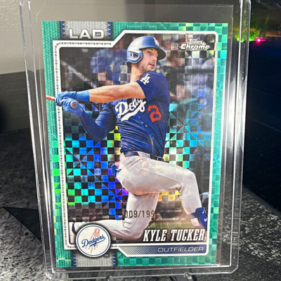 Topps Chrome 2026 Kyle Tucker Teal X-Fractor /199 Los Angeles Dodgers #58