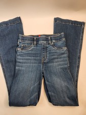 Spanx Flare Jeans Women Size Small Blue Denim Stretch Mid Rise Casual