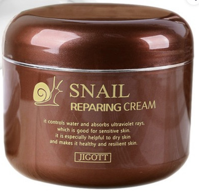 JIGOTT Snail Repair Cream 100ml Hydrating Anti Aging Face Moisturizer Korea