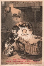 Red Oak Iowa - Ray and Filley Co - Farm Supplies and Seeds Rare Trade Card