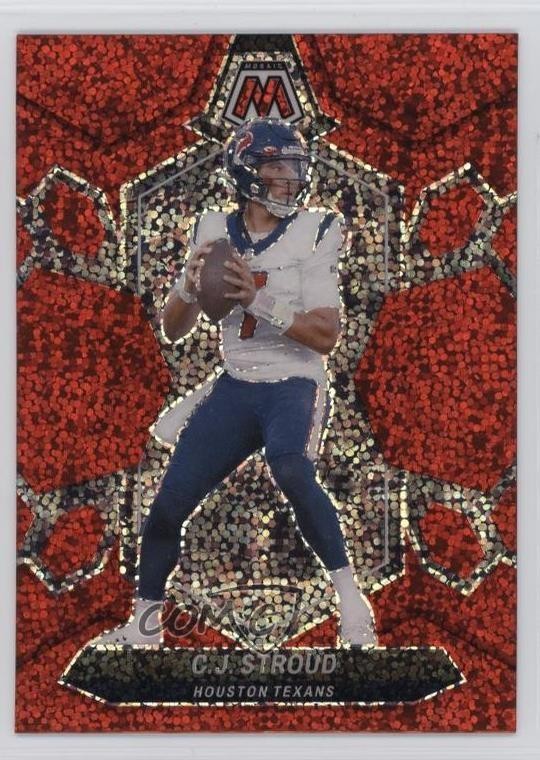 2024 Panini Mosaic Red Sparkle Prizm CJ Stroud #85 yl0