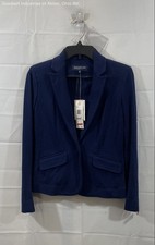 Jones New York Women's Dark Blue 100 Cotton One Button Blazer NWT Sz 2P