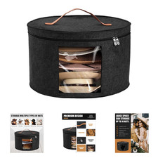 Hat Box, Travel Hat Storage Case, Foldable Space-saving Organizer for Men Women