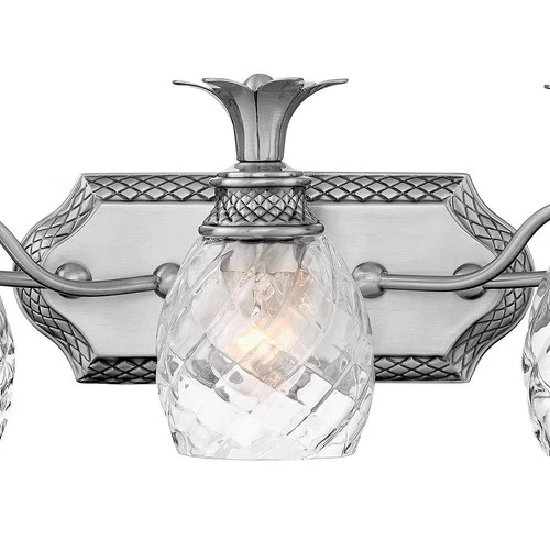 Hinkley Plantation 37" Pineapple Glass and Nickel 5-Light Bath Light - Picture 6 of 10