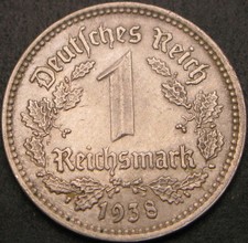 GERMANY (3rd Reich) 1 Reichsmark 1938A - Nickel - VF/XF - 686 ¤