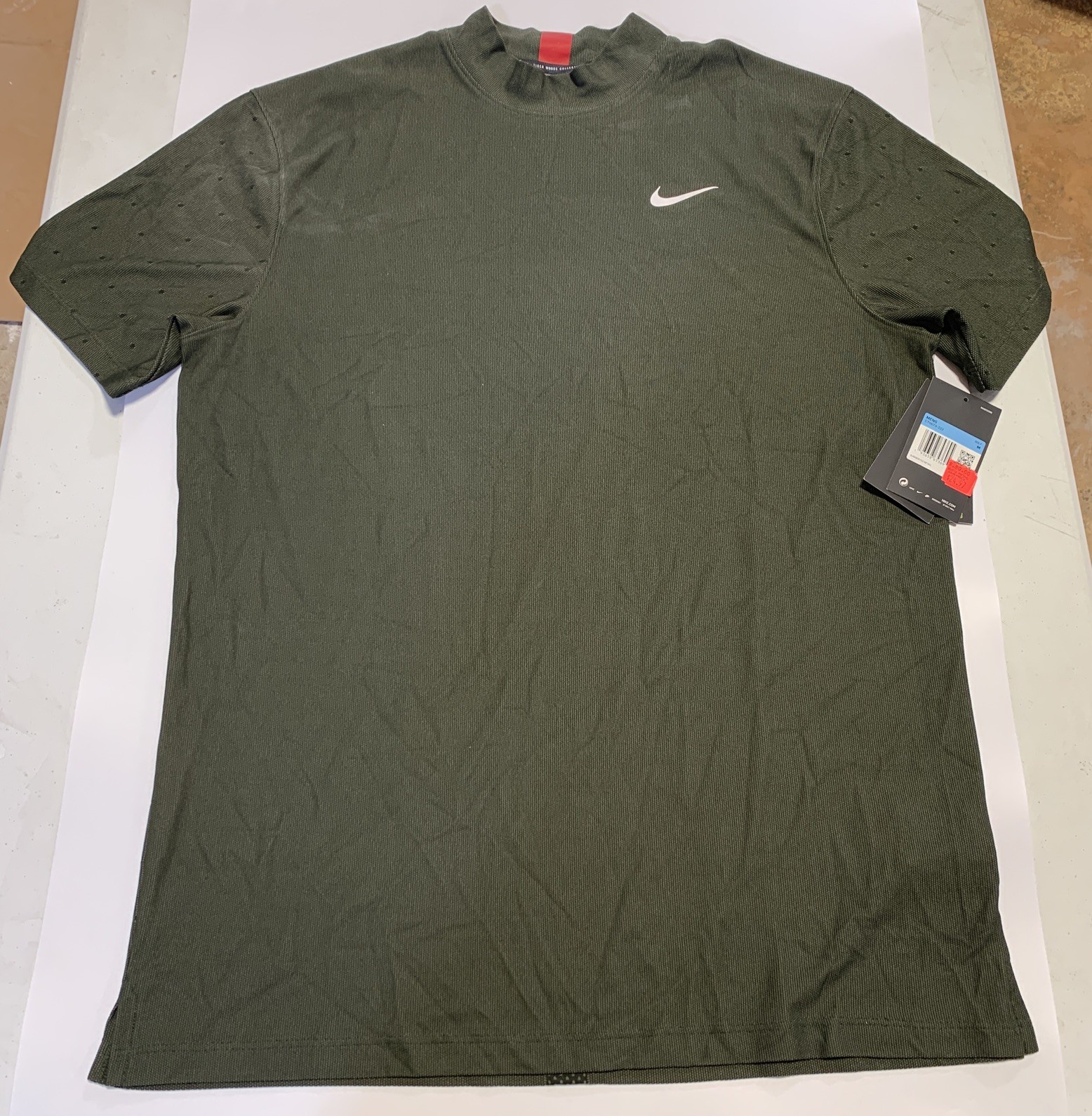 Nike Golf Tiger Woods Masters Dri Mock Polo CT6078-222 Medium Olive Green Sz M 36790₽