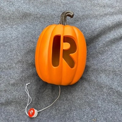 H For Happy Monogram Led Pumpkin Halloween (R, M, G)
