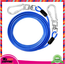 50ft Dog Tie Out Cable, Heavy Duty Chain Leash for Yard, Holds up to 503 lbs