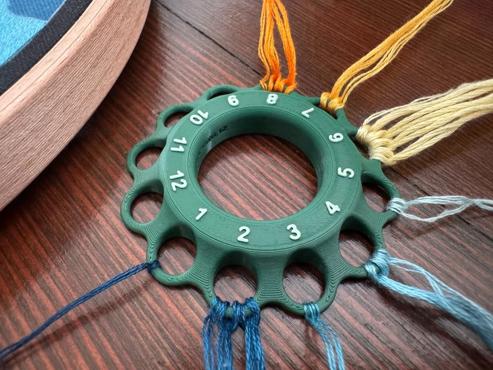EmbroiderRing 12 - 3D Printed Cross Stitch and Needlepoint Thread Organizer - Image 2 of 2