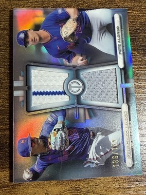FRANCISCO LINDOR / PETE ALONSO 2026 Topps Tribute #DR-LA Dual Relics Silver /199