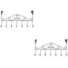 Set of 2 Bedroom Hooks Rack Wall Hanging Contemporary Black Coat